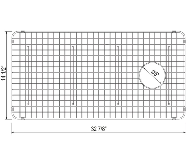 Shaws Wire Sink Grid for Kitchen Sink Perigold